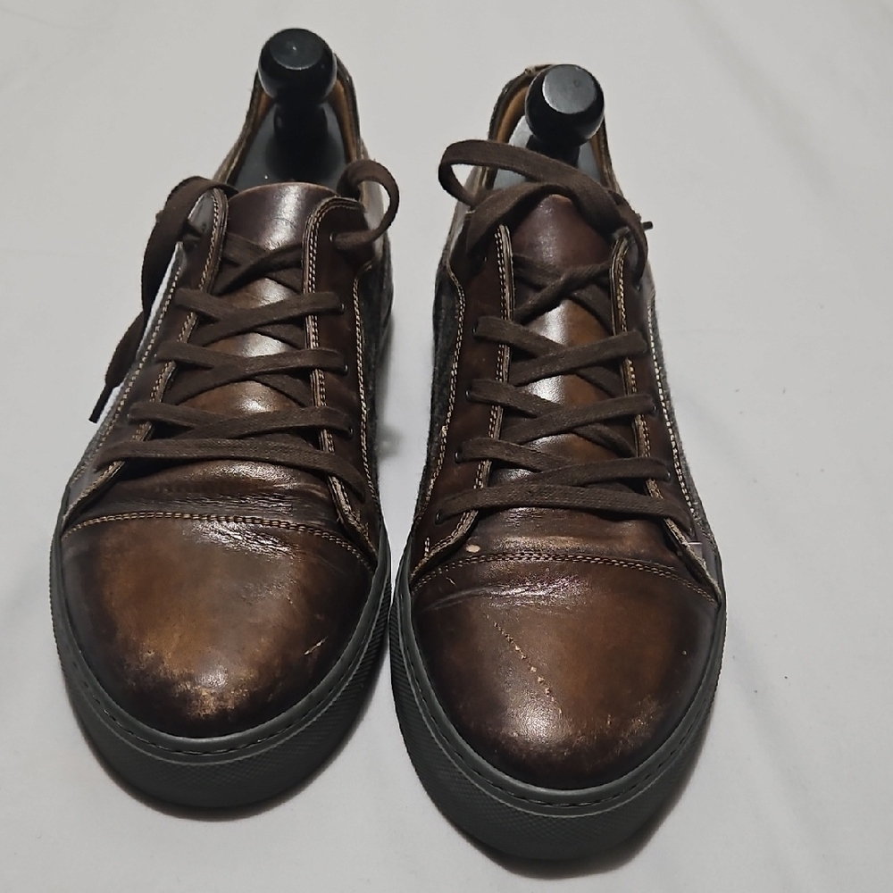 Men's Brown Leather Sneakers